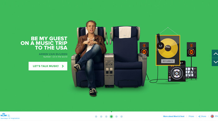 KLM Be My Guest ( 25 Animated home page web design examples )
